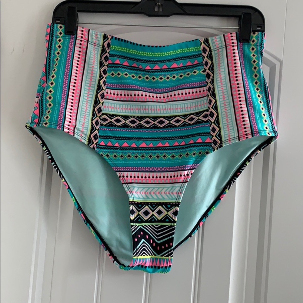 Forever 21 high waisted swim bottoms.
